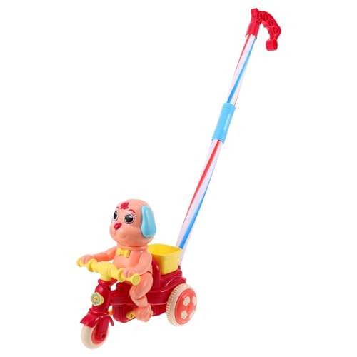 TOYANDONA Handschubpuppenwagen Lauflernspielzeug Push-Pull Kleinkindspielzeug Welpenspielzeug Laufendes für Kleinkinder Lauflernhilfe für Kleinkinder Plastik Rosa von TOYANDONA