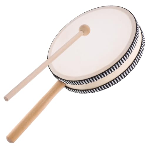 TOYANDONA E Drum Handtrommel Percussion Instrument Aus Mit Trommelstock Für Musikalische Früherziehung Handtrommel Mit Kunstlederbezug Für Und Anfänger Schlagzeug von TOYANDONA