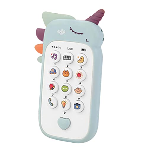 TOYANDONA Handy für kinderhandy Handy musikspielzeug für Musikspielzeug für Babyphone Handyspielzeug Telefon Plastik Sky-Blue von TOYANDONA