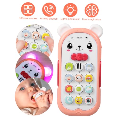 TOYANDONA Handyspielzeug Für Kinder Kinderhandy Babyphones Babyphone Spielzeug Handyspielzeug Für Kleinkinder Handyspielzeug Für Babys Spielzeug-Handy Rosa Elektronisches Bauteil von TOYANDONA