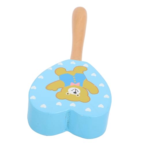 TOYANDONA Herzförmiger Maraca-sandhammer Für Kinder, Babymusik, Schüttelball, Perkussion, Sandstreuer, Kleinkindinstrument, Hölzernes Maraca-kindermusikinstrument von TOYANDONA