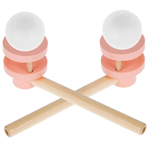 TOYANDONA Holz Ball Spiel Schwimmende Balance Ball spielzeuge für Lustiges Indoor Outdoor Pustespiel Koordination und Gleichgewicht Rosa TOYANDONA Holz Ball Spiel Schwimmende Balance Ball spielzeuge für Lustiges Indoor Outdoor Pustespiel Koordination und Gleichgewicht Rosa von TOYANDONA