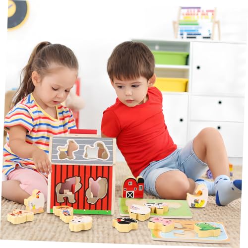 TOYANDONA Holz Bauernhof Spielset mit Handgefertigten Tierfiguren Montessori Lernspielzeug für Jahre Bunte Farben Sichere Glatte Kanten Fördert Kognitive Entwicklung und Kreatives Drinnen TOYANDONA Holz Bauernhof Spielset mit Handgefertigten Tierfiguren Montessori Lernspielzeug für Jahre Bunte Farben Sichere Glatte Kanten Fördert Kognitive Entwicklung und Kreatives Drinnen von TOYANDONA