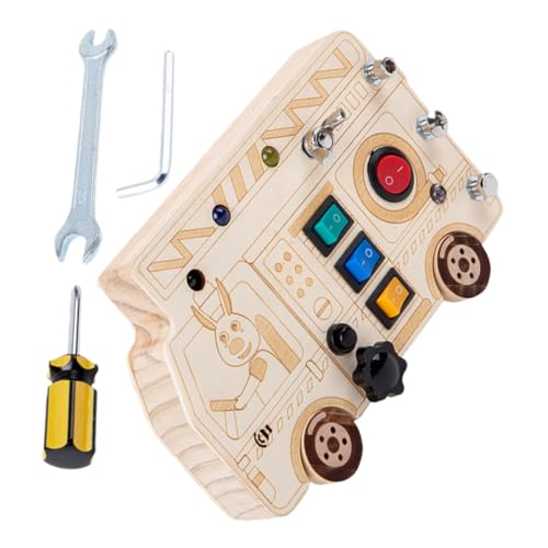 TOYANDONA Holz Busy Board Montessori Sensorikspielzeug für Kleinkinder Jahre Motorisches Lernspielzeug mit Simulierten Schaltern Fördert Feinmotorik und Hand Auge Koordination Sicheres TOYANDONA Holz Busy Board Montessori Sensorikspielzeug für Kleinkinder Jahre Motorisches Lernspielzeug mit Simulierten Schaltern Fördert Feinmotorik und Hand Auge Koordination Sicheres von TOYANDONA