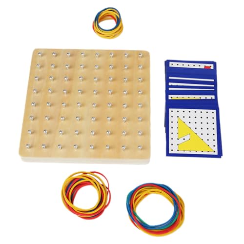 TOYANDONA Holz Geoboard Lernspielzeug mit Nagelbrett Formen für Pädagogisch Kreativ Motorische Ab Jahren TOYANDONA Holz Geoboard Lernspielzeug mit Nagelbrett Formen für Pädagogisch Kreativ Motorische Ab Jahren von TOYANDONA