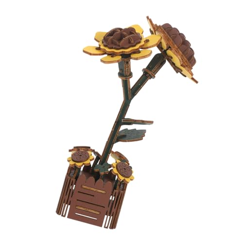 TOYANDONA Holz Sonnenblumen Puzzle DIY Bausatz Holzblumen Figur Bastelset Tischdeko für Wohnzimmer Schlafzimmer Geschenk TOYANDONA Holz Sonnenblumen Puzzle DIY Bausatz Holzblumen Figur Bastelset Tischdeko für Wohnzimmer Schlafzimmer Geschenk von TOYANDONA