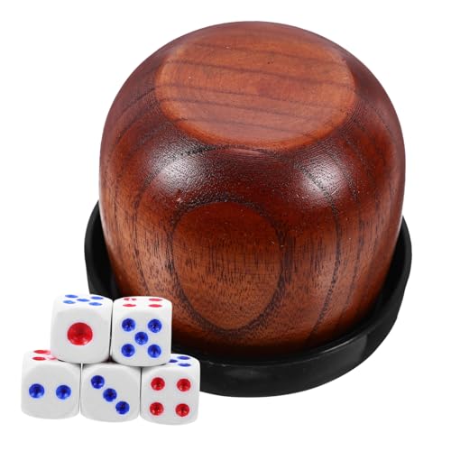 TOYANDONA Holz Würfelbecher Set mit Runden Ecken Würfeln Stabilem Stoßfestem Design Glatter Oberfläche Perfektes Zubehör für Brettspiele Party und Indoor Outdoor Spiele Angenehmes Handling TOYANDONA Holz Würfelbecher Set mit Runden Ecken Würfeln Stabilem Stoßfestem Design Glatter Oberfläche Perfektes Zubehör für Brettspiele Party und Indoor Outdoor Spiele Angenehmes Handling von TOYANDONA
