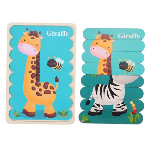TOYANDONA Holzpuzzle Lernspielzeug Doppelseitige Matching Puzzles Tiermotive Zebra und Giraffe Pädagogisches für Kleinkinder Ab Jahren Sicher und Langlebig TOYANDONA Holzpuzzle Lernspielzeug Doppelseitige Matching Puzzles Tiermotive Zebra und Giraffe Pädagogisches für Kleinkinder Ab Jahren Sicher und Langlebig von TOYANDONA
