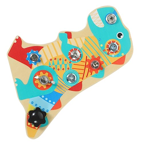 TOYANDONA Holzspielzeug Dinosaurier Busy Board mit Schraubendreher Interaktives Lernspielzeug für Motorische Fähigkeiten Fördernd Robustes Holz Metall Kreatives Demontage und TOYANDONA Holzspielzeug Dinosaurier Busy Board mit Schraubendreher Interaktives Lernspielzeug für Motorische Fähigkeiten Fördernd Robustes Holz Metall Kreatives Demontage und von TOYANDONA