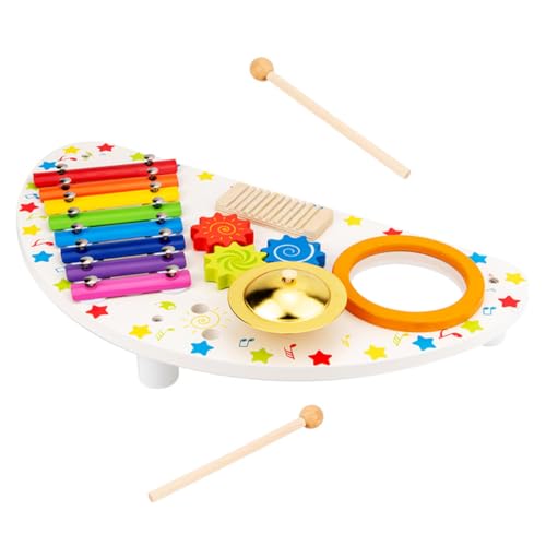 TOYANDONA Holzspielzeug Musikinstrumente Für Kleinkinder 1 Set Musikspielzeug Xylophon Und Trommel Interessante Percussion Spielzeuge Für Die Musikalische Frühförderung Von Jungen Und von TOYANDONA