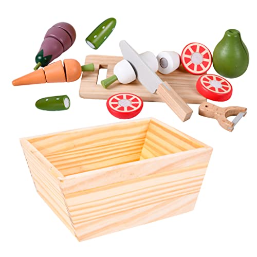 TOYANDONA Holzspielzeug Set 1 Set Gemü Und Obst Schneide Für Ab 3 Jahren Spielküchen Zubehör Für Kleinkinder Lernspielzeug Für Kreatives Rollenspiel von TOYANDONA