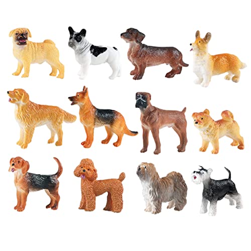 TOYANDONA Spielzeug Hund Spielzeug Für Hundewelpen Hund Figuren Set Realistische Hundefiguren Aus Resin Für Puppen Zubehör Torten Dekoration Und Party Mitgebsel von TOYANDONA