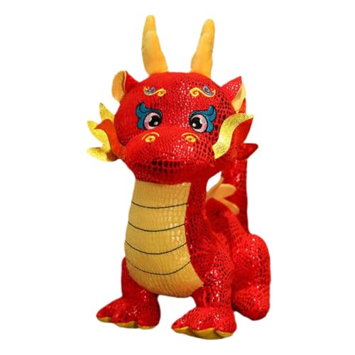 TOYANDONA Jahr des Drachen Maskottchen Puppe Kuscheltiere Für Ausgestopfter Drache Im Chinesischen Stil Drache Stoffpuppe Plüsch Drache Stofftiere Puppe Drache Stofftier Pp Baumwolle von TOYANDONA