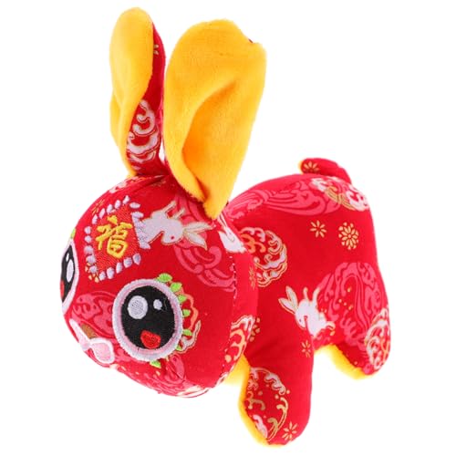 TOYANDONA Maskottchen Spielzeug Stofftier Puppe Chinesisches Neujahr Plüsch Hase 20cm Zufällige Stil von TOYANDONA