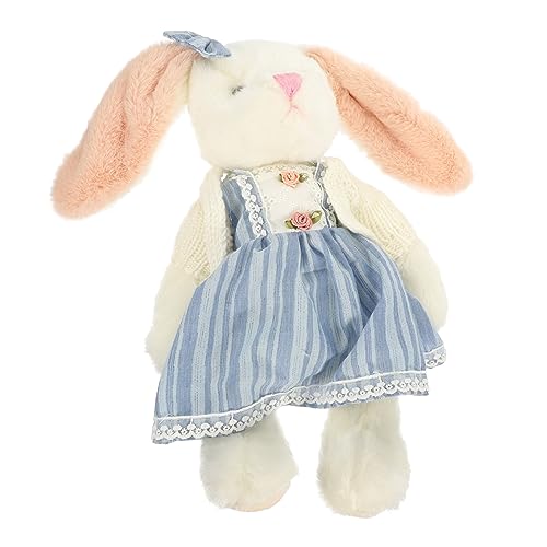 TOYANDONA Kaninchen Plüschtier Kuscheltiere Für Jungen Kaninchen Stofftier Plüschhase Kuscheltier Plüsch Plüschtiere Süße Kuscheltiere Plüsch-kaninchenspielzeug Sky-Blue Pp Baumwolle von TOYANDONA