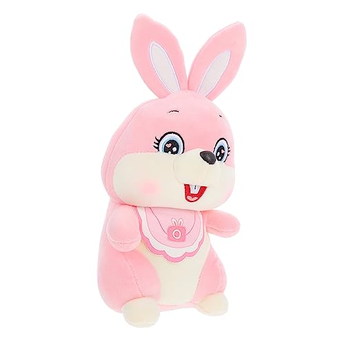 TOYANDONA Kaninchen Plüschtier plüschhasen für hasenpuppe Beliebtes Langlebiges Plüschhase Fun Toy Heimdekoration Cartoon-Plüschkaninchen PP Baumwolle Rosa von TOYANDONA