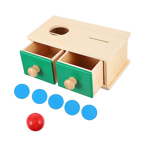 TOYANDONA Kasten Münz Box Für Frühe Bildung Montessori Spielzeug Für 1 Jahr Montessori-babyspielzeug Sparschwein Spielzeug Für Kleinkinder Kleinkindspielzeug Für Mädchen Formsortierer Holz von TOYANDONA