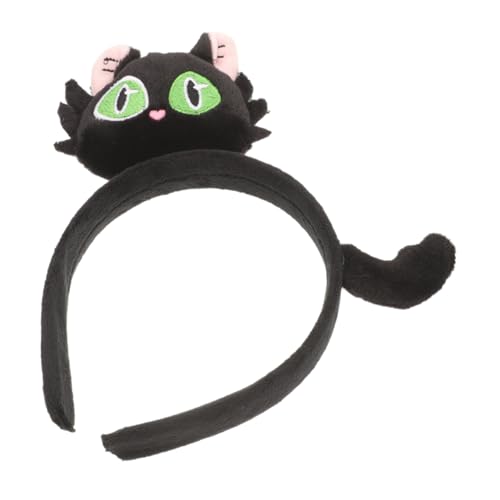 TOYANDONA Katzen-stirnband Katze Stirnband Cosplay Katzenohren Haarreifen Stirnband Für Frauen Tiara Mit Katzenohren Catwomen-stirnbänder Katzenstirnband Für Mädchen Black Plüsch von TOYANDONA