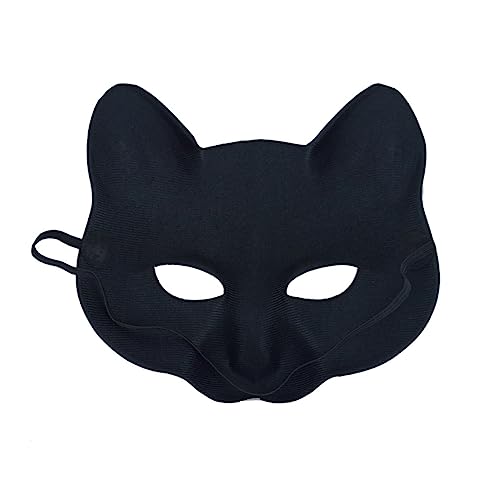 TOYANDONA Katzenmaske tierische Cosplay-Maske Halloween-Party-Masken lustige Maske Maskerade Tiermaske halloween tiermaske halloween costume Katzen-Gesichtsmaske Halloween-Cosplay-Maske Weiß von TOYANDONA