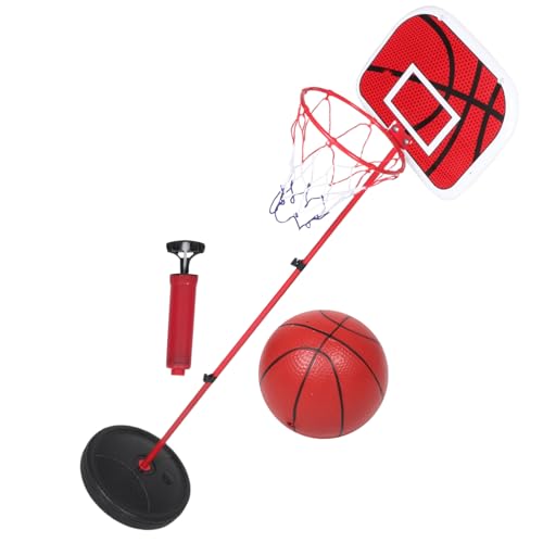 TOYANDONA Kinder-Basketballkorb Mit Ständer Verstellbares Basketball-Set Tragbares Basketballkorb-Spielzeug Mit Ballpumpe Basketball Für Kleinkinder Jungen Drinnen Und Draußen von TOYANDONA