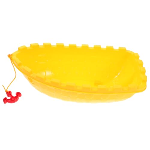 TOYANDONA Kinderspielzeugboot Badebootspielzeug Für Kleinkinder Badespielzeug Boote Badespielzeugboot Boote Für Badewanne Poolboot Strandwüstenboot Bootsspielzeug Für Den See Yellow Plastik von TOYANDONA