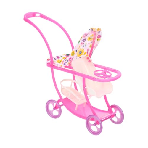 TOYANDONA Kinderwagen Puppenwagen Modell Puppenwagen Mini Puppenwagen Spielzeug Puppenwagen-Spielzeug Puppenwagen für Babys Puppenwagen Modell realistischer Puppenwagen Plastik Rosa von TOYANDONA