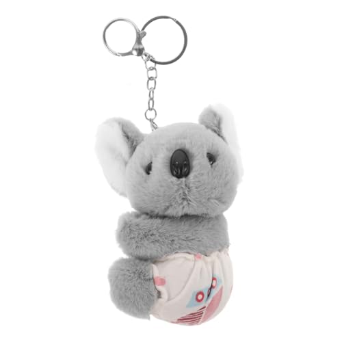 TOYANDONA Koala-Puppe Stofftier-Schlüsselanhänger Koala-Schlüsselanhänger Koala-Stofftier Koala Anhänger Koala-Zubehör dekorativer Taschenanhänger Rucksack Versorgung Plüsch Grey von TOYANDONA