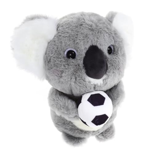 TOYANDONA Koalaförmiges Spielzeug Plush Toy bidoof Plush Koala Kuscheltier Koala mit grünem Blattschal plüsch Koala Plush Soft Toy Plüschpuppe Plüschtier Puppe in Koala-Form Grey von TOYANDONA