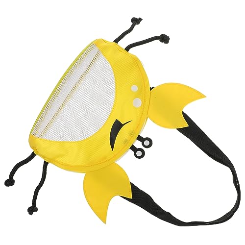 TOYANDONA Krabben-Strandtasche Strandmuscheltasche Sand-Strandtasche aufbewahrungssack Kinder Reisetasche Kinder Muschel-Organizer für den Strand Strandmuschel-Einkaufstasche PVC Yellow von TOYANDONA