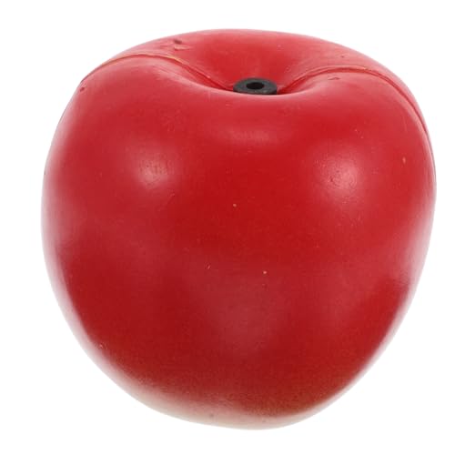 TOYANDONA Künstliche Früchte Lebensechtes Apfelmodell Gefälschte Früchte Künstlicher Apfel Apple Toys Vorschule Kunstfrucht-Requisite Simulationsfruchtmodell -Maracas Abs-Kunststoff Rot von TOYANDONA