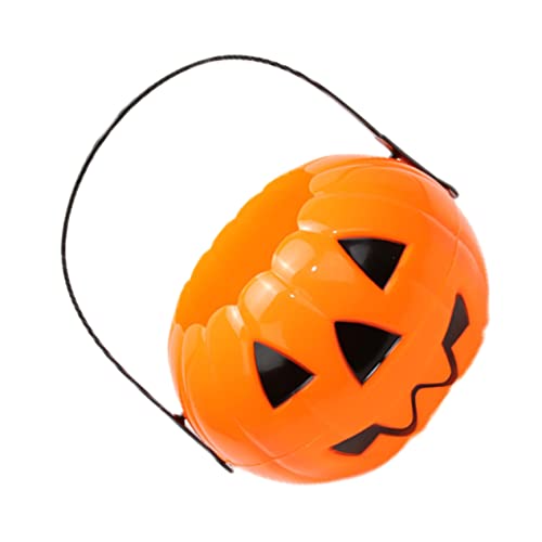 TOYANDONA Kürbis Eimer Dekoration Geschenktüten für Geburtstagsfeiern Party Schlag halloween halloween toys Halloween-Eimer für Halloween-Süßigkeiten-Eimer Plastik Orange von TOYANDONA