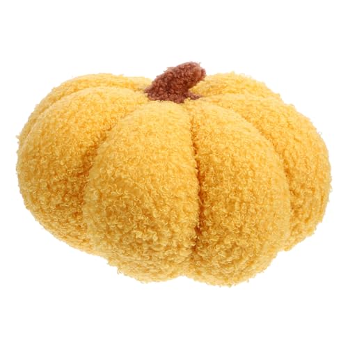 TOYANDONA Kürbis Kissen Kürbis Plüschkissen Kürbisförmiges Kissen Kürbis Stofftier Weiches Kürbiskissen Halloween-puppenspielzeug Kürbis-bodenkissen Sofa-wurfkissen Kürbiskissenbezüge Yellow von TOYANDONA