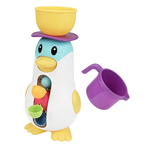 TOYANDONA Kunterbunter Pinguin Windmühlen Badewannenspielzeug Für Babys Lustiges Niedliches Wasserspielzeug Aus Für Kleinkinder Ideal Zum Der Badewanne Fördert Die von TOYANDONA