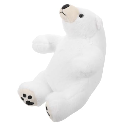 TOYANDONA Kuscheltiere Eisbär Stoffpuppe Eisbär Für Jungen Bär Stofftier Bär Plüschtier Figuren Plüsch Kuschelpuppe Plüschbär Tier Weiß TOYANDONA Kuscheltiere Eisbär Stoffpuppe Eisbär Für Jungen Bär Stofftier Bär Plüschtier Figuren Plüsch Kuschelpuppe Plüschbär Tier Weiß von TOYANDONA