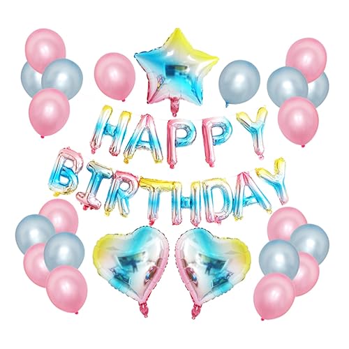 TOYANDONA Latexballons Buchstaben Ballons Folienballons Geburtstag Luftballons Ballons Mit Farbverlauf von TOYANDONA