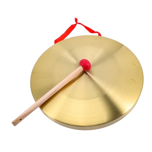 TOYANDONA Lauter Handlicher Chinesischer Kupfergong mit Schlägel Robustes Percussion Instrument für Warnungen Kinderförderung und Dekorative Nutzung TOYANDONA Lauter Handlicher Chinesischer Kupfergong mit Schlägel Robustes Percussion Instrument für Warnungen Kinderförderung und Dekorative Nutzung von TOYANDONA