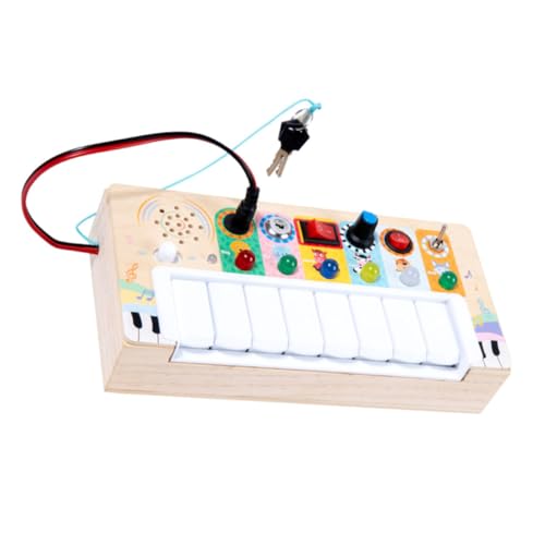 TOYANDONA Led-Busy-Board Entzückendes Musikspielzeug Elektrisches Kinderspielzeug Interessantes Kinderspielzeug Lustiges Kinderspielzeug Tragbares Kinderspielzeug Haushalt Holz von TOYANDONA