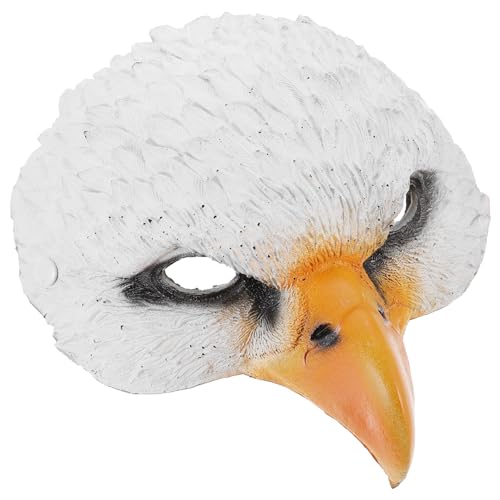 TOYANDONA Leder-Adlermaske Falkenkopf-Kostüm Halbgesichtsmasken Adler-Tier-Pu-Vogelmaske Für Halloween Karneval Maskerade Ausgefallenes Cosplay Lustiges Party-Kostümzubehör von TOYANDONA