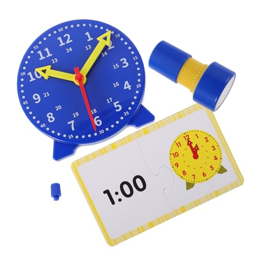 TOYANDONA Lehruhr Set mit Beweglichen Zeigern Pädagogisches Uhrzeit Lernspielzeug für Schule und Zuhause Robustes Kindersicheres Material Uhr Stempel und Zeitkarten für Gruppenunterricht TOYANDONA Lehruhr Set mit Beweglichen Zeigern Pädagogisches Uhrzeit Lernspielzeug für Schule und Zuhause Robustes Kindersicheres Material Uhr Stempel und Zeitkarten für Gruppenunterricht von TOYANDONA
