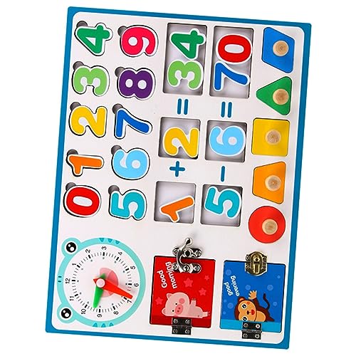 TOYANDONA Lernspielzeug Set Pädagogisches Mathematik Lernspiel Für Entwicklungsförderndes Busy Board Mit Formen Und Zahlen Für Kreatives Lernen Und Sensorische Aktivitäten von TOYANDONA