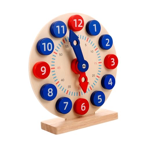 TOYANDONA Kinderzimmer Uhr Zum Lernen Für Kinder Lernuhr Für Kognitive Spieluhr Zur Zeit Und Datumsverständnis Analoges Uhrspielzeug Für Vorschule Und Grundschule Farbige Uhr Für Spielerisches Lernen von TOYANDONA