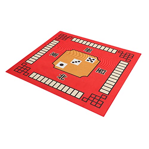 TOYANDONA Mahjong-Tischdecke Mahjong-Spiel Tischspiel Gaming-Schreibtisch- Pokertisch Poker tischdecke tischunterlage Brettspiel-Tischmatte Universelle Mahjong-Matte Mikrofaser rot von TOYANDONA