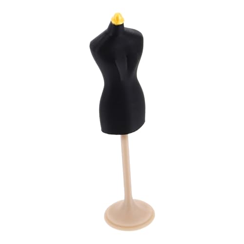 TOYANDONA Mannequin-aufhänger Puppenkleid-anzeige Kleiderständer Mini-Mannequin-Modell Miniatur-kleiderform Mini-Mannequin-ständer Männchen Körper Mini-puppenhaus-zubehör Black Pla von TOYANDONA