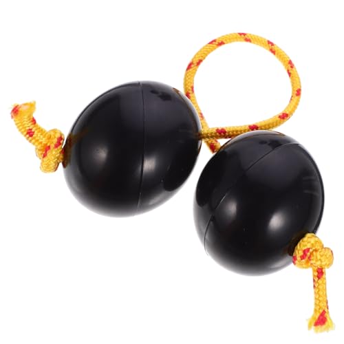 TOYANDONA Marakas Frühpädagogisches Musikalisches Sandstreuer- Musikalisches Eierspielzeug Maracas Percussion- Musikalische Eier Plastik Black von TOYANDONA