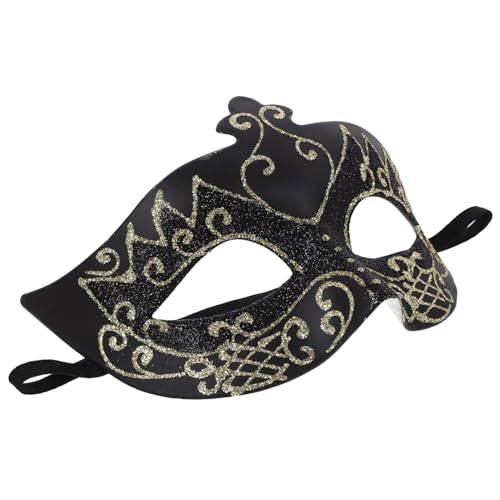 TOYANDONA Maskerade Ball Maske Für Herren Elegante Halbmaske Für Halloween Und Karneval Stylische Goldene Glitzer Maske Für Fasching Und Kostümpartys Unisex Maskerade Maske von TOYANDONA