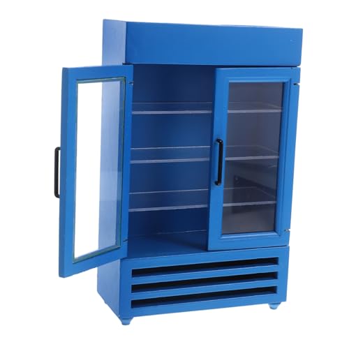 TOYANDONA Maßstab Realistisch Gestalteter Kompakter Mini-külschrank mit Doppel-türen für Puppenhaus-küchenzubehör und Sammelobjekte Blaues Modell TOYANDONA Maßstab Realistisch Gestalteter Kompakter Mini-külschrank mit Doppel-türen für Puppenhaus-küchenzubehör und Sammelobjekte Blaues Modell von TOYANDONA
