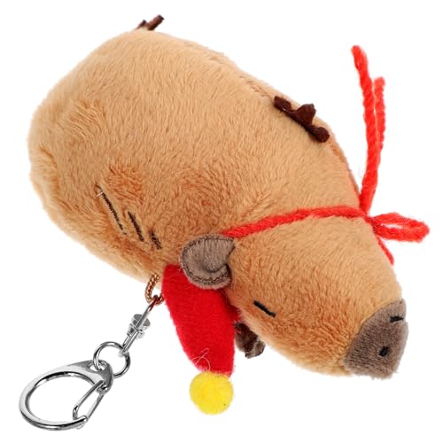 TOYANDONA Meerschweinchen Schlüsselanhänger Flauschiger Schlüsselanhänger Schöner Schlüsselanhänger Stofftier Puppen Plüsch Meerschweinchen Schultasche Plüsch Anhänger Rucksack von TOYANDONA