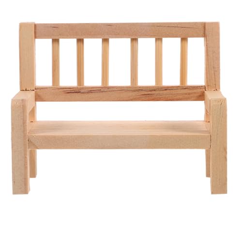 TOYANDONA Miniatur Bank Holz Puppenhaus Gartenmöbel Zubehör Kleiner Holzbank Deko Miniatur Puppenhausbank Kleiner Haus Bank Modell 8X3,5X6,2cm TOYANDONA Miniatur Bank Holz Puppenhaus Gartenmöbel Zubehör Kleiner Holzbank Deko Miniatur Puppenhausbank Kleiner Haus Bank Modell 8X3,5X6,2cm von TOYANDONA