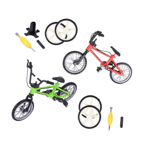 TOYANDONA 2 Sets Mini Finger Bike Modell Aus Simulation Finger Bike Für Schreibtisch Wettbewerbe Freizeit Und Pädagogisches + von TOYANDONA