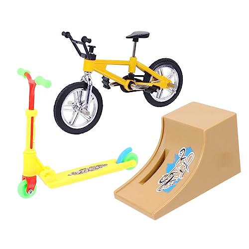 TOYANDONA Mini Fingerspielzeug Set Finger Skateboard & Handkreisel Bausatz Mit Rampe Sportspielzeug Für Kreative Heimdekoration Ideales Für Und von TOYANDONA